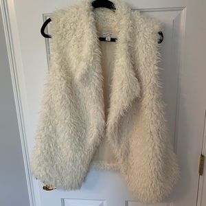 Fuzzy Ivory Vest